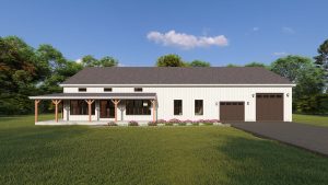 ambridge front view, barndominium