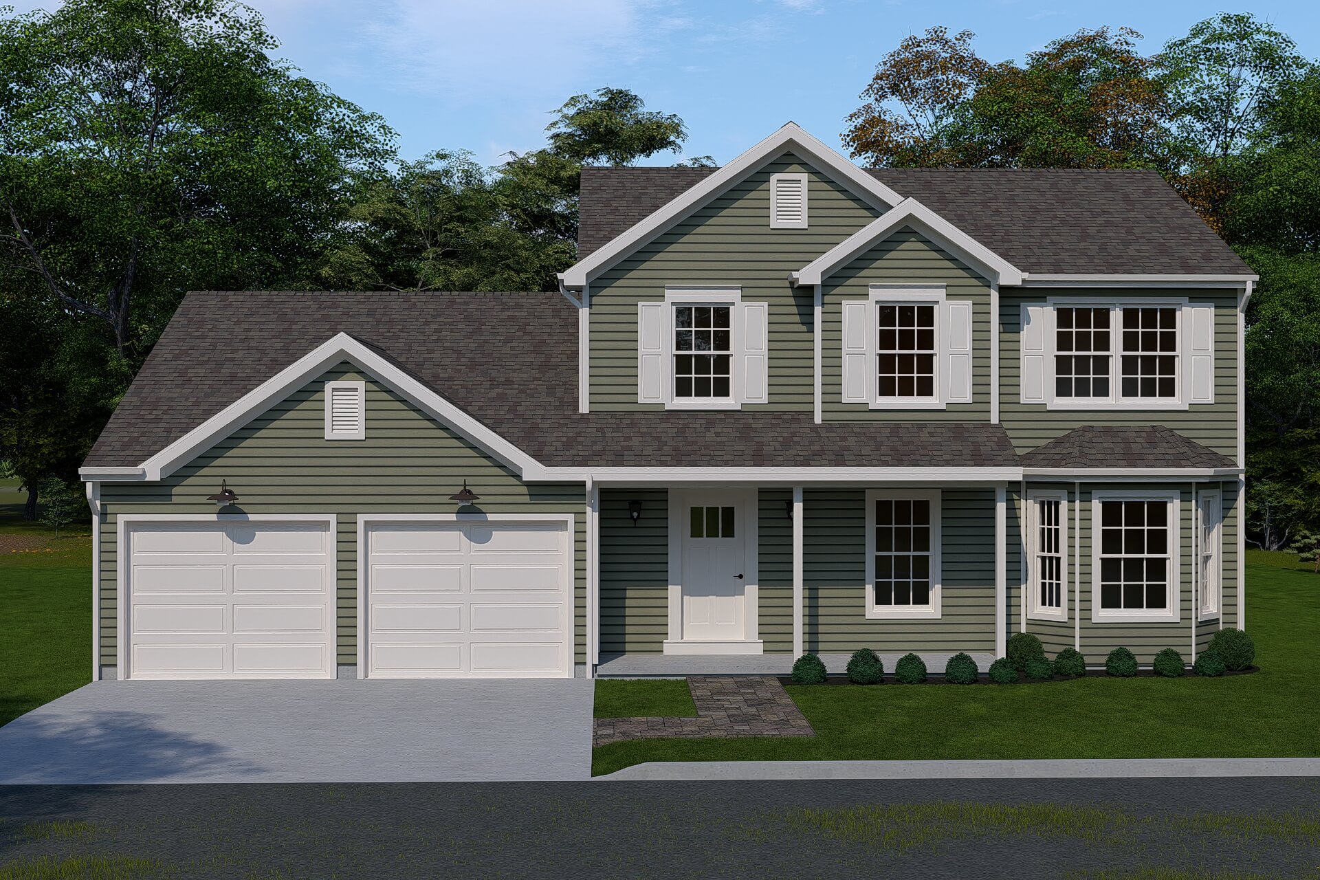 ellington front view of 3d render
