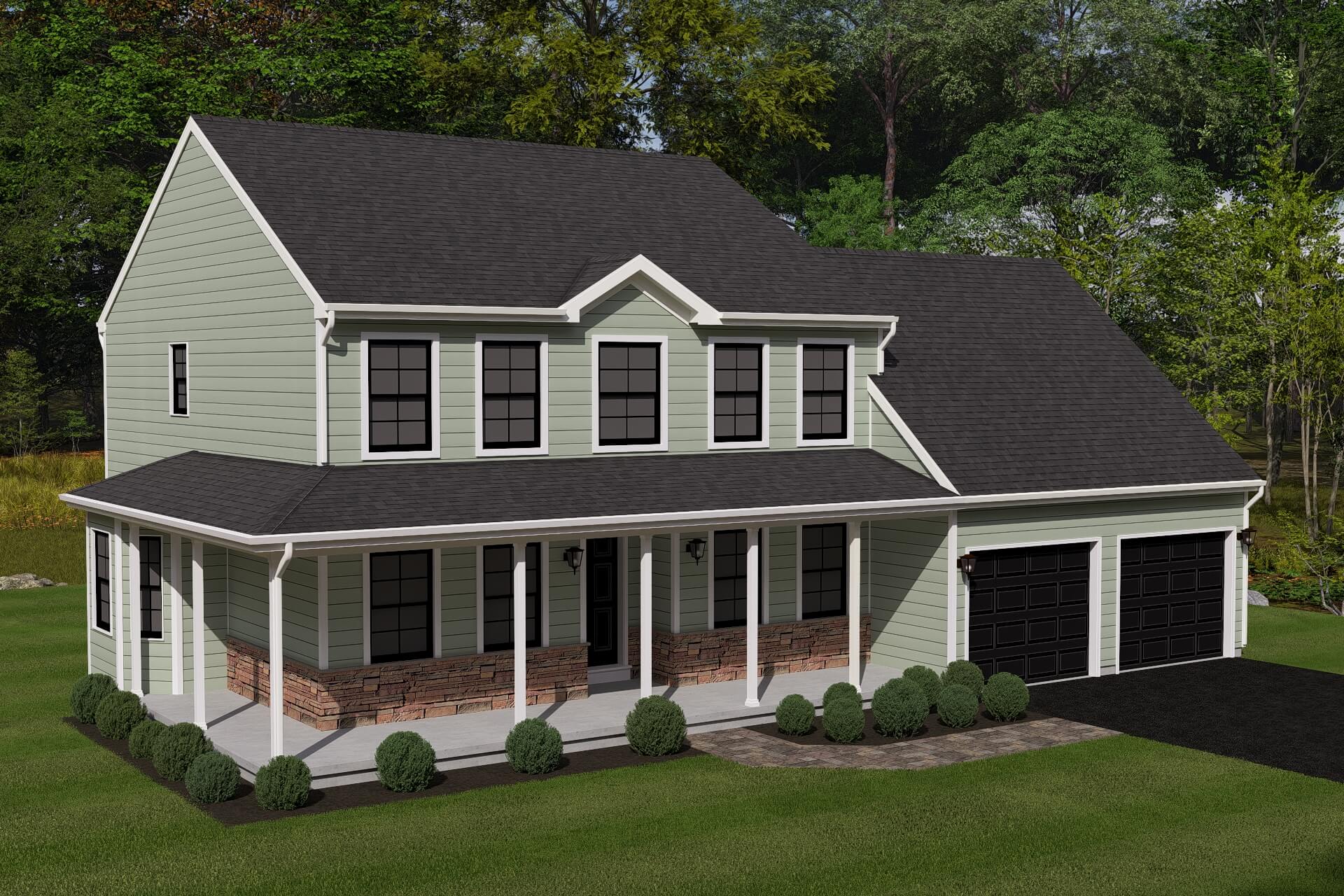 jefferson 4 bedroom plan aerial view