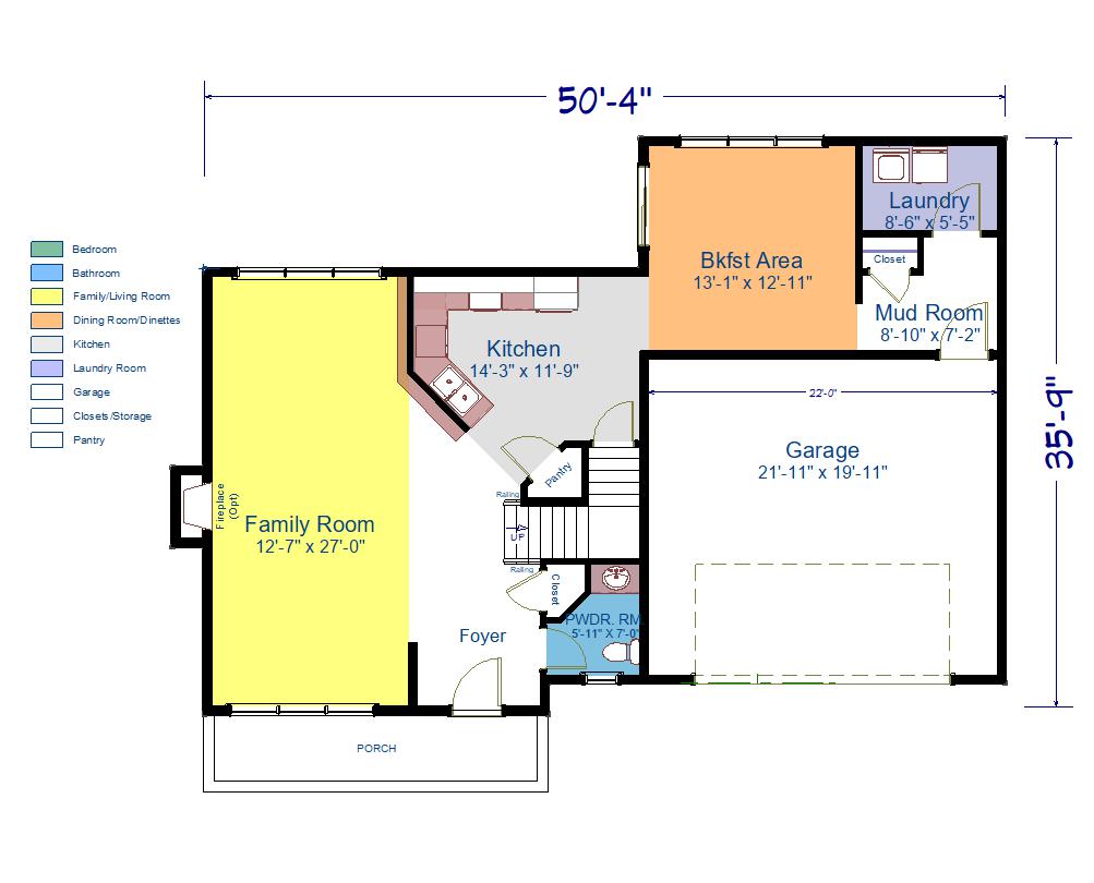first floor of the morgan house