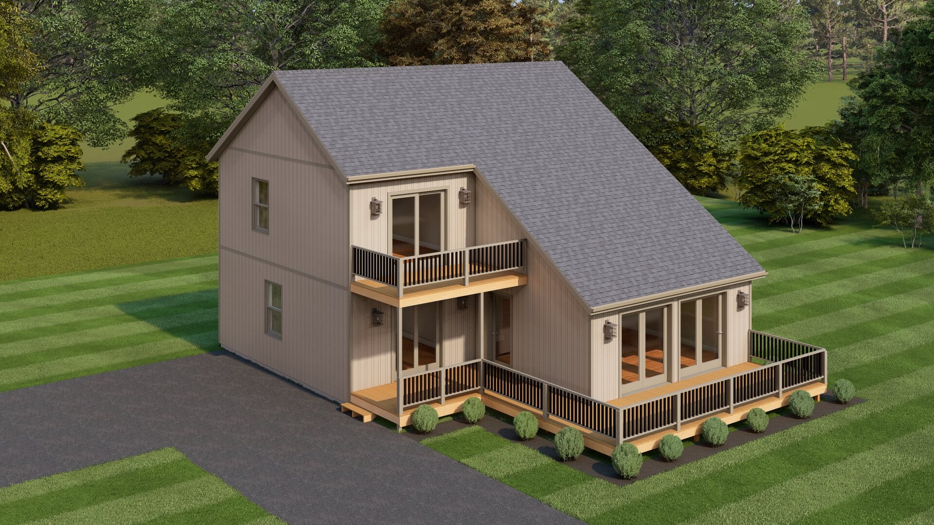 aerial view of the woodstock house