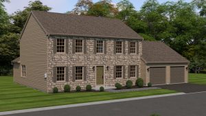 front view of the brookway floor plan model