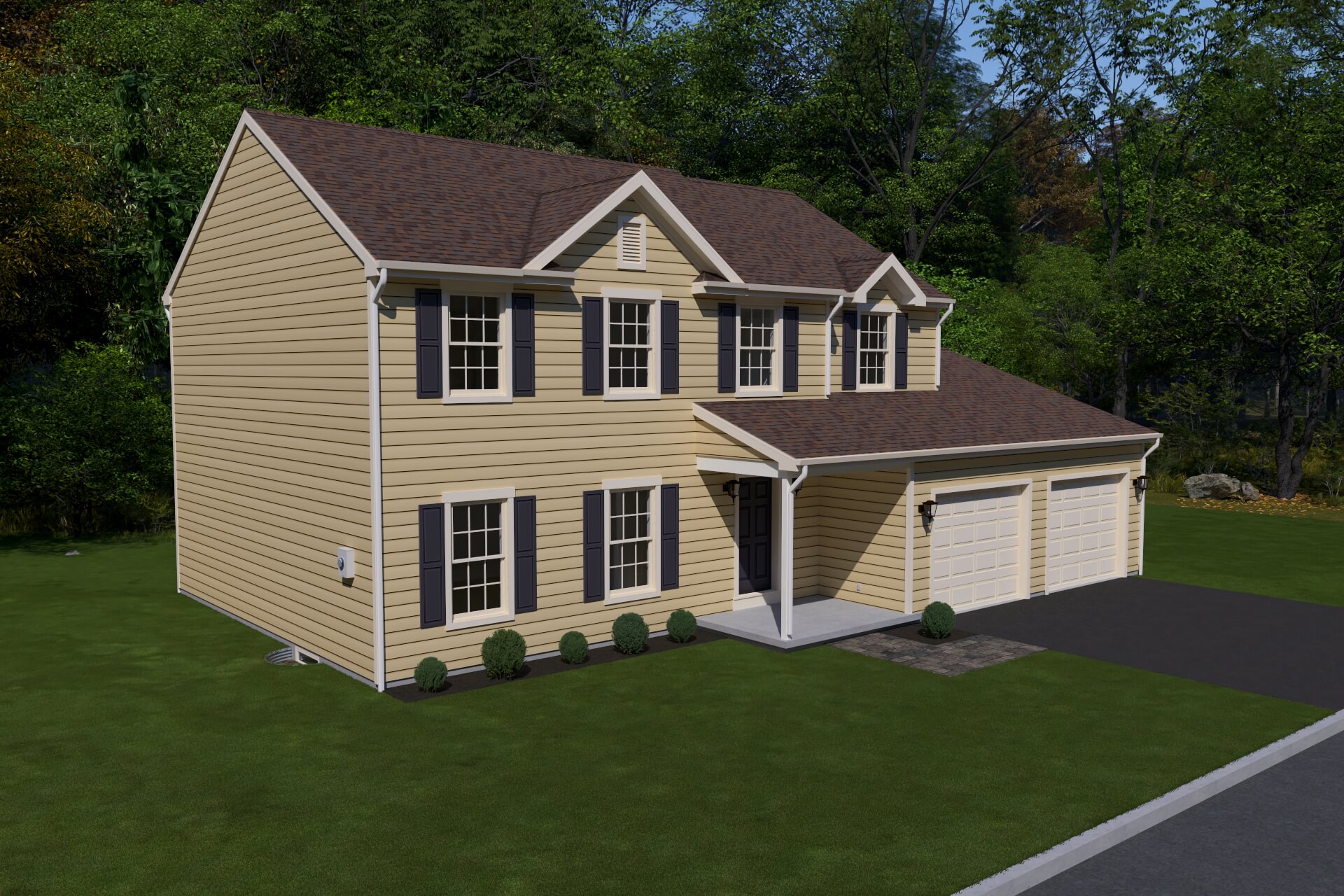 aerial view of the colebrook 2 house