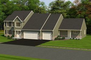 aerial view of the evansburg floor plan