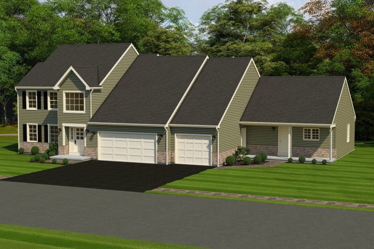 aerial view of the evansburg floor plan