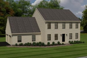 aerial view of the frankford 2 home 3d render