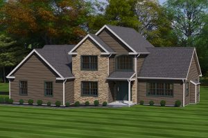 aerial view of the wentworth floor plan model
