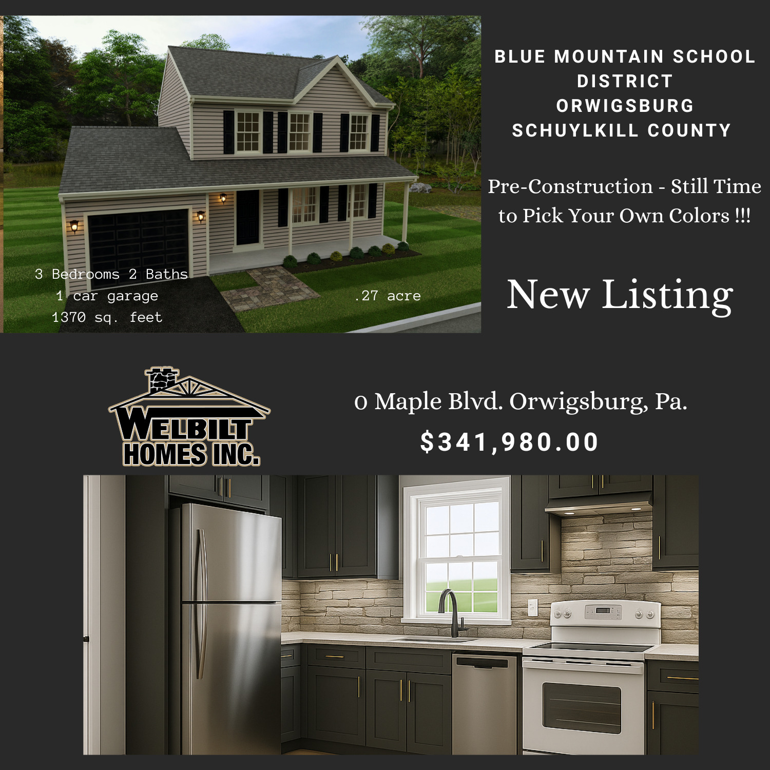 maple boulevard in bartley, new home for sale