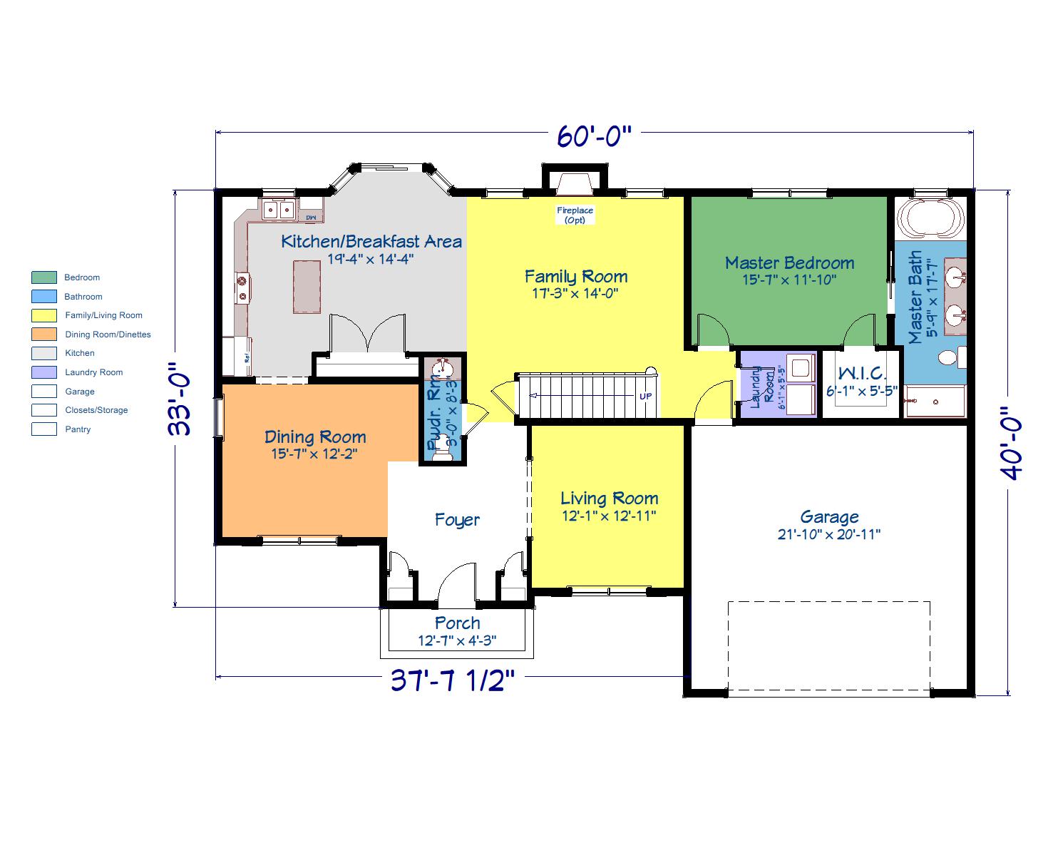first floor plan for the farmington 2 model