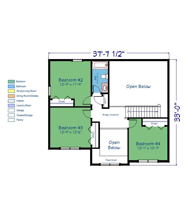 second floor plan for the farmington 2 model